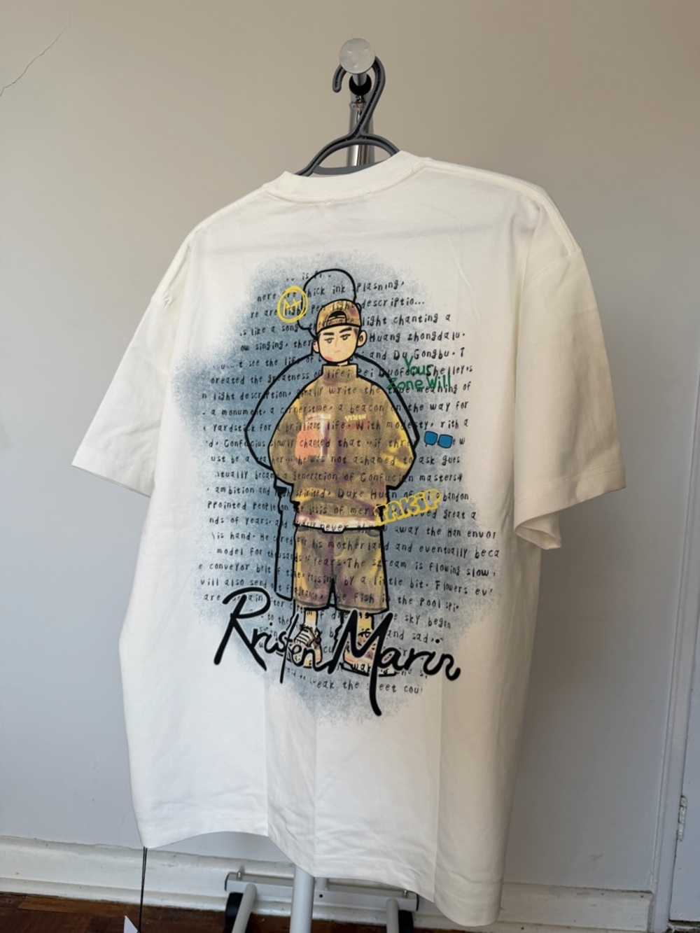 White Graphic Crewneck T-Shirt - Casual Men’s Shirt